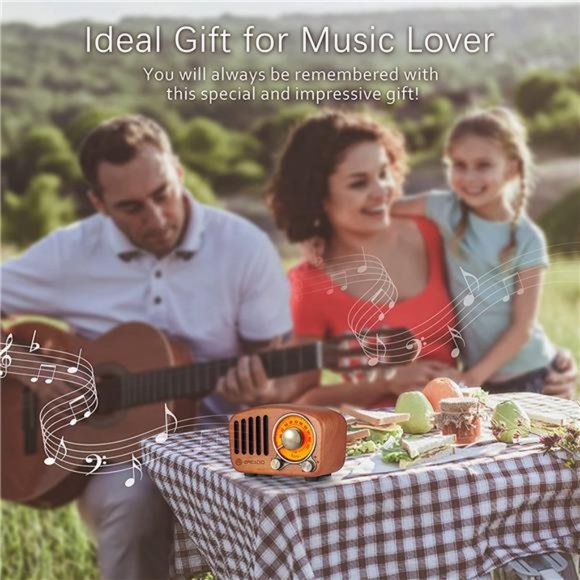 Vintage Radio Retro Bluetooth Speaker- Greadio Cherry Wooden FM Radio Classic - Picture 4 of 6